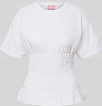 Jack & Jones Tailliertes T-Shirt mit Rundhalsausschnitt Modell EVELYN in Weiss, Gr&ouml;&szlig;e XL