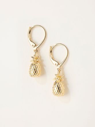 Fat Face FatFace Gold Tone Pineapple Earrings