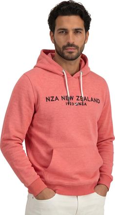 N-Z-A- NEW ZEALAND AUCKLAND hoodie New Zealand roze normale fit tekst touwtjes