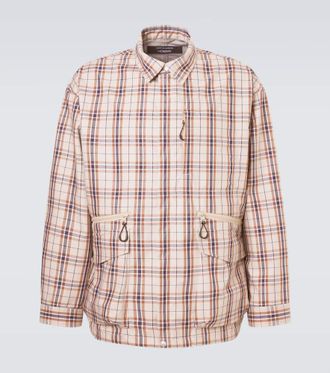 Comme Des Gar&ccedil;ons Checked cotton-blend jacket