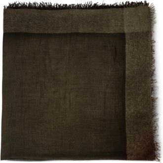 Faliero Sarti fringed colour block scarf - Bruin