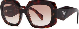 Prada Oversized Sunglasses - Brown Brown - One Size