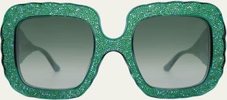 Anna-Karin Karlsson Shade of Shelly Crystal Square Sunglasses