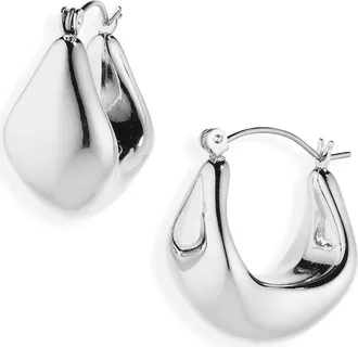 Cara Basket Hoop Earrings in Silver at Nordstrom Rack