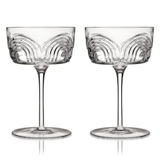 Viski Deco Beau Crystal Coupes Set of 2 in Clear at Nordstrom