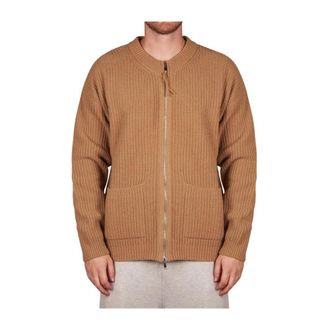Alpha Studio Bomber M. Perlata - - Knitwear - Uomo - Beige - S