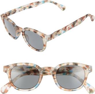 Izipizi C 47mm Square Sunglasses in Blue Tortoise at Nordstrom, Size +0.00