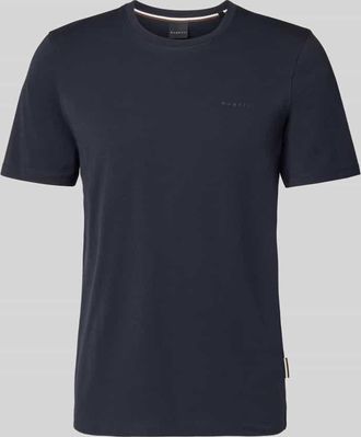 Bugatti T-Shirt mit Label-Detail in Marine, Gr&ouml;&szlig;e XXXL