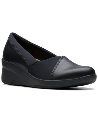 Clarks Suttyn Walk Leather Wedge Slip-On