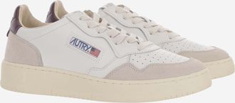 Autry Mens Sneakers Medalist Low Brown Leather And Suede - Rubber Trainers