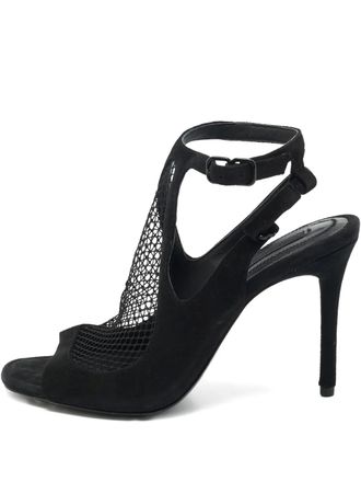 Alexander Wang mesh-panel ankle-strap heeled sandals - Black