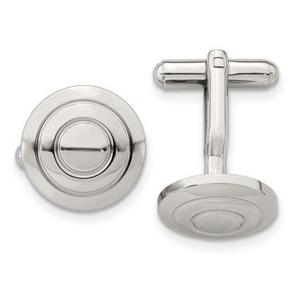 Diamond2Deal Stainless Steel Polished Cufflinks