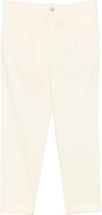 Incotex Pantaloni con pinces - Heren - Chinos - Wit - S - Broeken