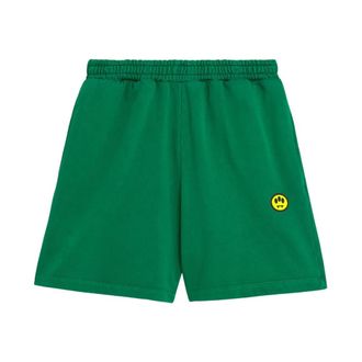 Barrow Training Shorts, male, Green, Size: XS Iconic Bermuda In Felpa