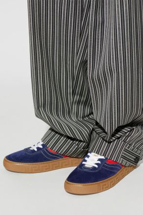 Versace Greca Sports Shoes, Mens, Navy Blue