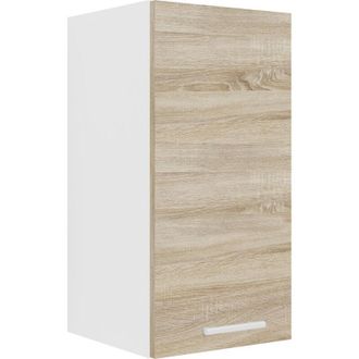 ebuy24 Armadio da cucina vcm appeso Dimensioni ca. a. 60 x l. 30 x t. 31 cm Armadio appeso con due scomparti Mobili da cucina - Esilo (Bianco / Antracite)