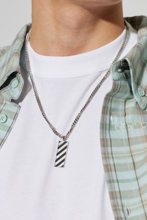 Off-white Necklace With Pendant, Mens, Silver