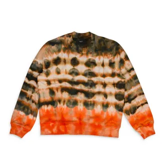 Amiri ORANGE TIE DYE CREW SWEATSHIRT