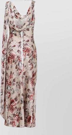Acne Studios floral-print sleeveless draped maxi dress
