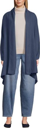 Lands End CashTouch Shawl Wrap in Light Indigo Blue at Nordstrom