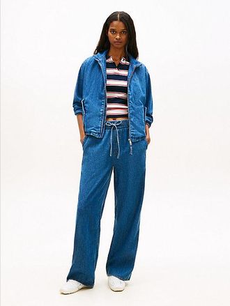 Tommy Hilfiger Chambray Denim Loose Drawstring Trousers