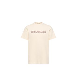 Moncler Moncler Logo Cotton Jersey T-shirt, Men, White, Size: 3xl