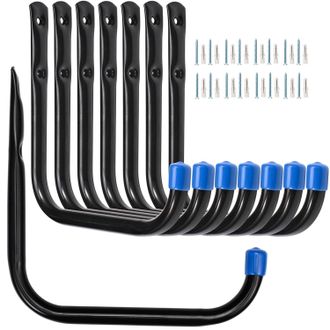 OEM Juego De 8 Ganchos Multiusos De 17 Cm Para Almacenamiento En Garaje, Ganchos Resistentes Para Escaleras, Organizador De Pared Para Garaje