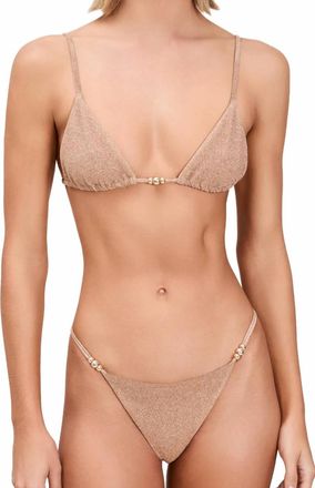 Devon Windsor Zack Bottom Bikini In Gold Shimmer