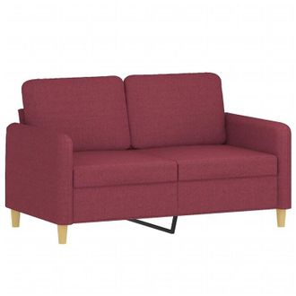 vidaXL Sof&aacute; De 2 Plazas De Tela Rojo Tinto 120 Cm Vidaxl