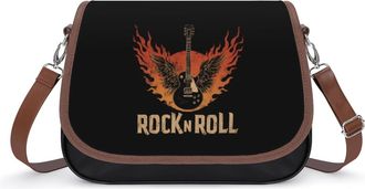 Generic Rock Guirat And Roll Fashion Womens Crossbody Bags Novelty Handbag Shoulder Bag Purse