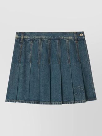 Burberry pleated denim mini skirt mid rise