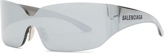 Balenciaga Mask Wrap-around Sunglasses - Silver - One Size
