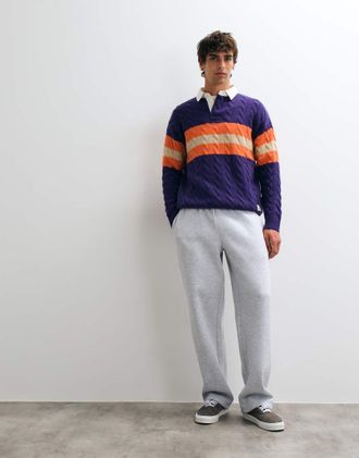 Polo Ralph Lauren polo rugby lavorato a maglia multicolore viola