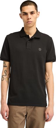 Timberland Mens Polo Shirt Regular with Logo, Black, M