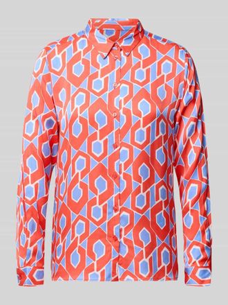 Milano Milano Italy Slim Fit Hemdbluse aus reiner Viskose in Rot, Gr&ouml;&szlig;e 36