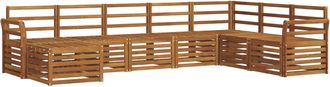 vidaXL Conjunto De Sof&aacute;s De Exterior 8 Uds. Natural Vidaxl