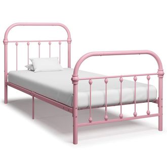 Berkfield Home Bed Frame Pink Metal 90x200 cm