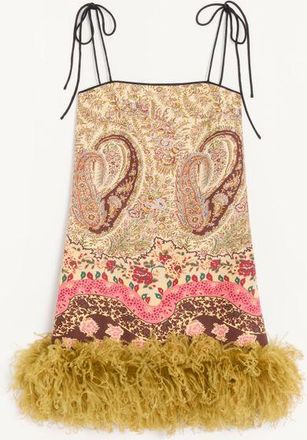 Valentino Short Shappe Silk Dress with Voyage Imaginaire Paisley Wo