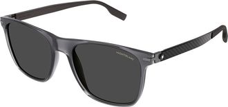 Montblanc MB0248S 004 Mens Sunglasses Grey Size 55