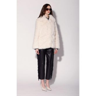 Walter Baker Beckett Faux Fur Coat in Vanilla Faux Fur at Nordstrom, Size X-Large