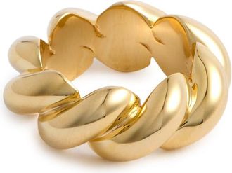 LIÉ STUDIO Lie Studio The Christine 18kt Gold-plated Ring - 52 (UK M / US 6.5)