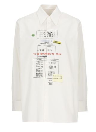 Maison Margiela White Printed Cotton Shirt