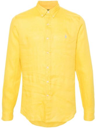 Polo Ralph Lauren Polo Pony-embroidered linen shirt - Yellow