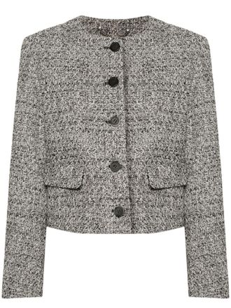 Golden Goose Bouclé cropped jack - Zwart