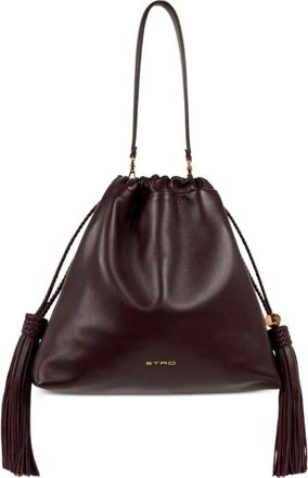 Etro Kalispera Medium Bucket Bag - Dames - Schoudertassen - Bruin - ONE Size - Leer - Tassen
