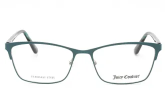 Juicy Couture JU232 Metal-Frame Rectangular Eyeglasses - Teal