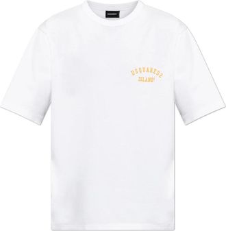 Dsquared2 Logo T-Shirt - Heren - T-shirts - Wit - XL - Katoen - Tops