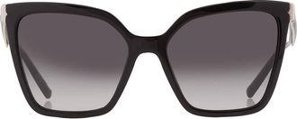 Bulgari Grey Gradient Butterfly Ladies Sunglasses BV8253 501/8G 56