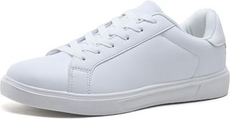 Generic Mens and Womens Fashion Leather Waterproof Casual Sports Shoes, White, 5.5 UK