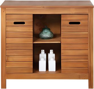Vente-Unique Mueble de ba&ntilde;o de madera de acacia - 90 cm - PULUKAN